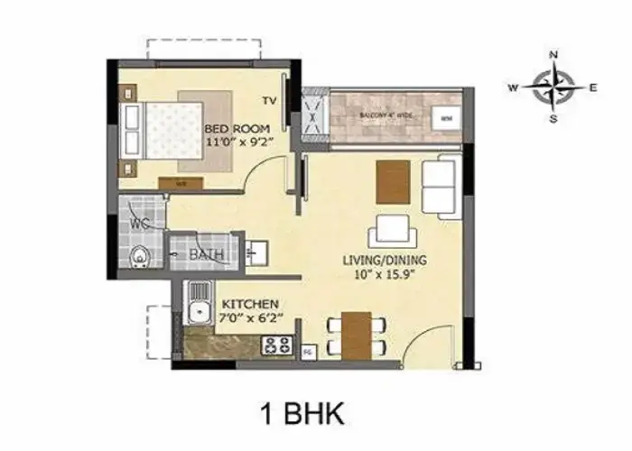 2 BHK Floor Plan Featured Image Of 2 BHK Floor Plan